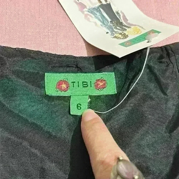 Tibi Skirt Black Knee Length Brocade Floral Full Pleated Luxury Italy - Picture 4 of 9